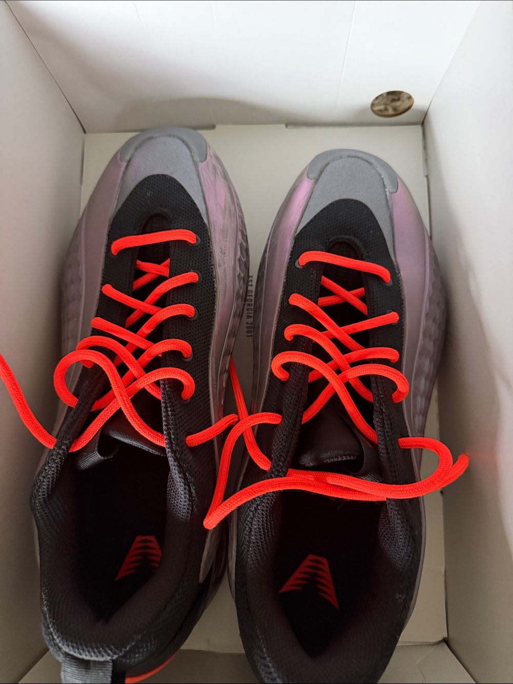 adidas Men's Athletic Shoes in Black and Pink with Red Laces